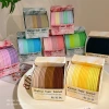 Dopamine candy-colored high-elasticity rubber band for girls, summer hair tie, bun hair ring, headwear, durable hair tie Application Scenario